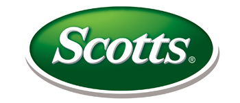 a green and white logo for scotts lawncare