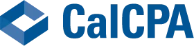 a blue and white logo with the words calcapa